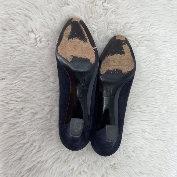 Bruno Magli Womens Italy Black Suede Leather Heels Mary Jane Pumps Shoes Sz 8 AA - Picture 8 of 9